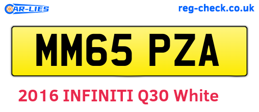 MM65PZA are the vehicle registration plates.