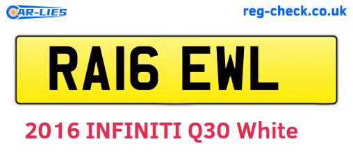 RA16EWL are the vehicle registration plates.