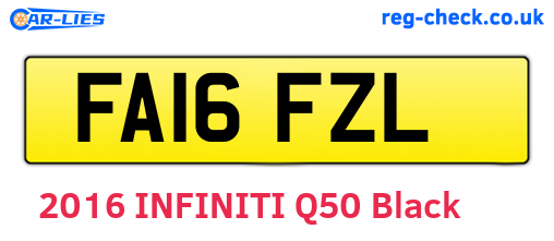 FA16FZL are the vehicle registration plates.