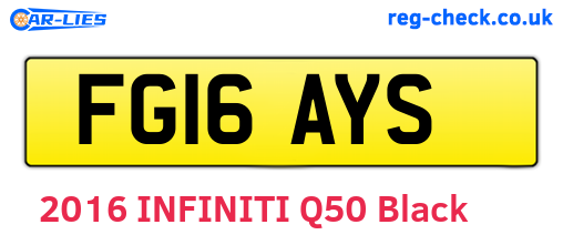 FG16AYS are the vehicle registration plates.
