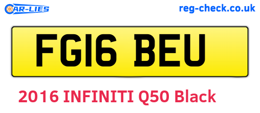 FG16BEU are the vehicle registration plates.
