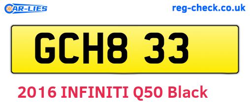 GCH833 are the vehicle registration plates.