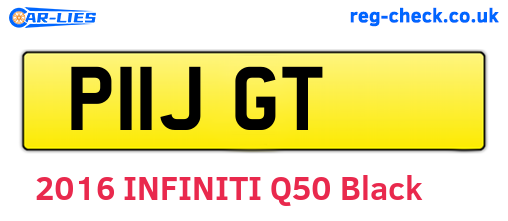 P11JGT are the vehicle registration plates.