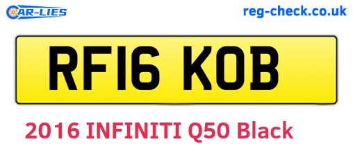 RF16KOB are the vehicle registration plates.