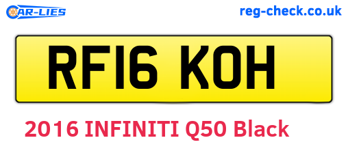 RF16KOH are the vehicle registration plates.
