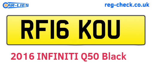RF16KOU are the vehicle registration plates.