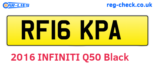 RF16KPA are the vehicle registration plates.