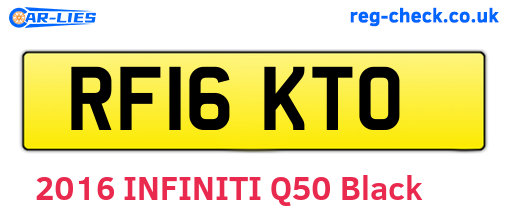 RF16KTO are the vehicle registration plates.