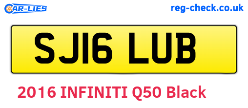 SJ16LUB are the vehicle registration plates.