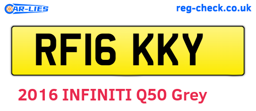 RF16KKY are the vehicle registration plates.