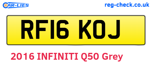 RF16KOJ are the vehicle registration plates.