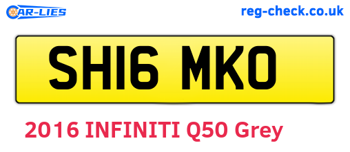 SH16MKO are the vehicle registration plates.