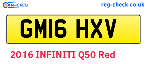 GM16HXV are the vehicle registration plates.