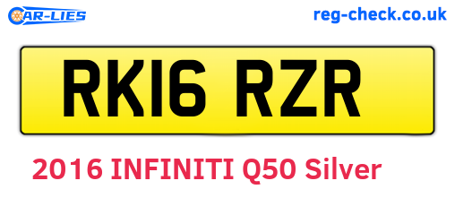 RK16RZR are the vehicle registration plates.
