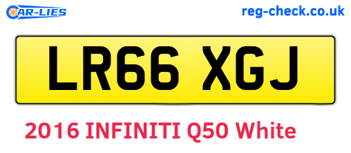 LR66XGJ are the vehicle registration plates.
