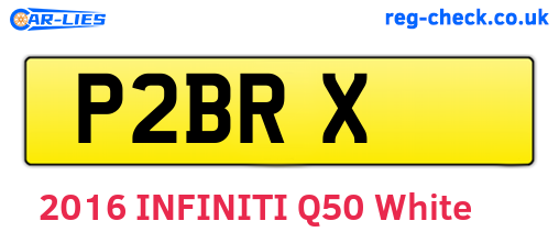 P2BRX are the vehicle registration plates.