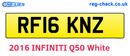 RF16KNZ are the vehicle registration plates.