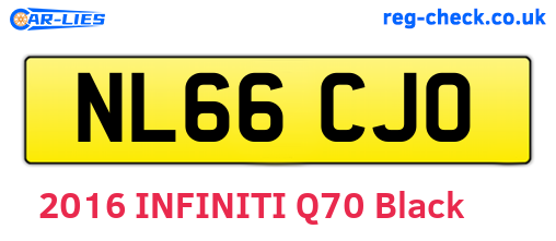 NL66CJO are the vehicle registration plates.