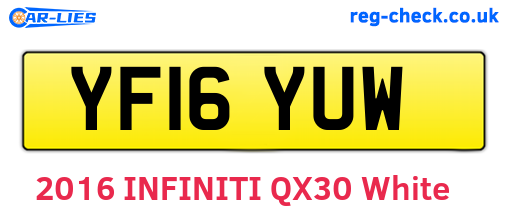 YF16YUW are the vehicle registration plates.
