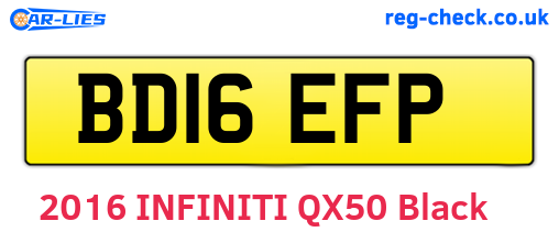 BD16EFP are the vehicle registration plates.