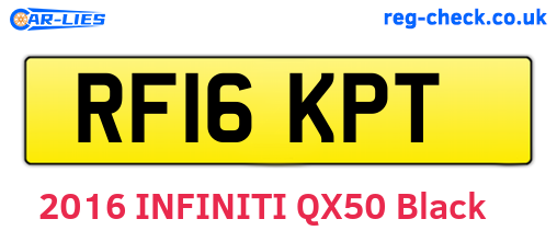 RF16KPT are the vehicle registration plates.