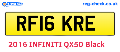 RF16KRE are the vehicle registration plates.
