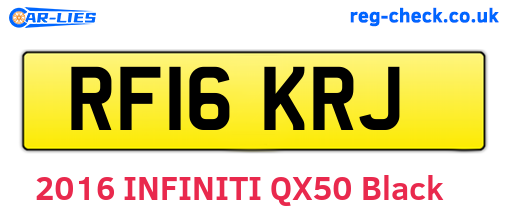 RF16KRJ are the vehicle registration plates.