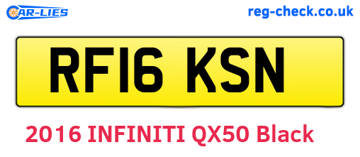 RF16KSN are the vehicle registration plates.