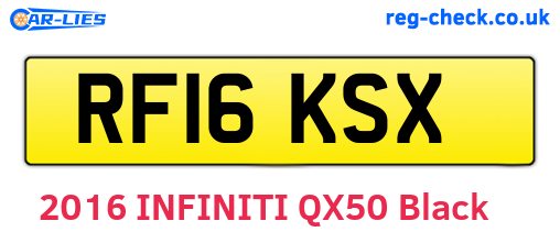 RF16KSX are the vehicle registration plates.