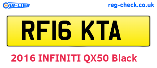 RF16KTA are the vehicle registration plates.