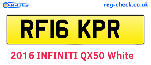 RF16KPR are the vehicle registration plates.