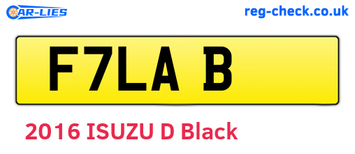 F7LAB are the vehicle registration plates.