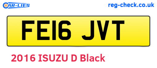 FE16JVT are the vehicle registration plates.