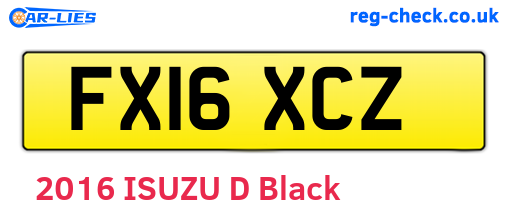 FX16XCZ are the vehicle registration plates.