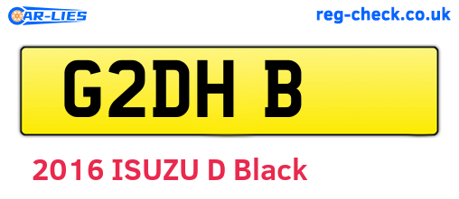 G2DHB are the vehicle registration plates.