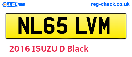 NL65LVM are the vehicle registration plates.