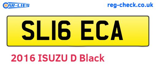 SL16ECA are the vehicle registration plates.