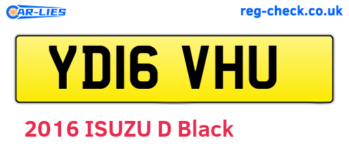 YD16VHU are the vehicle registration plates.