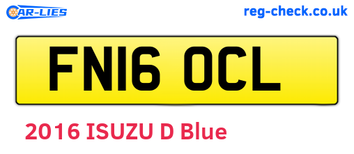 FN16OCL are the vehicle registration plates.