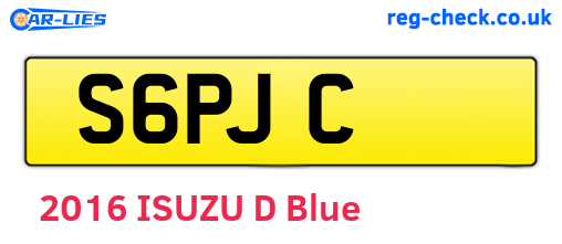 S6PJC are the vehicle registration plates.