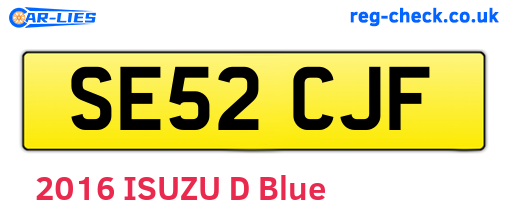 SE52CJF are the vehicle registration plates.