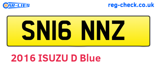 SN16NNZ are the vehicle registration plates.