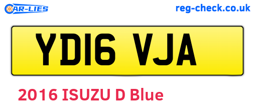 YD16VJA are the vehicle registration plates.