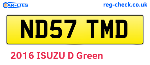 ND57TMD are the vehicle registration plates.