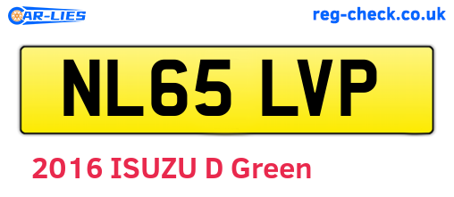 NL65LVP are the vehicle registration plates.