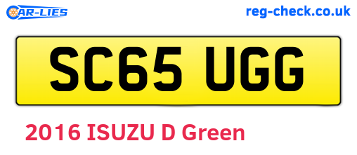 SC65UGG are the vehicle registration plates.