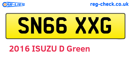 SN66XXG are the vehicle registration plates.