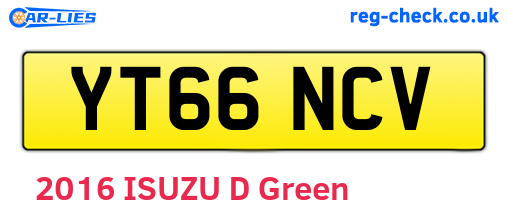 YT66NCV are the vehicle registration plates.