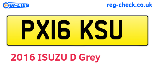 PX16KSU are the vehicle registration plates.