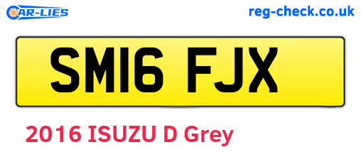SM16FJX are the vehicle registration plates.